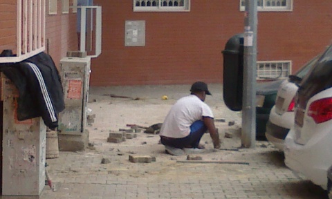 Reposição de calçada em Santa Marta do Pinhal