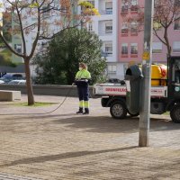 Ação de limpeza urbana nas ruas da Quinta da Marialva